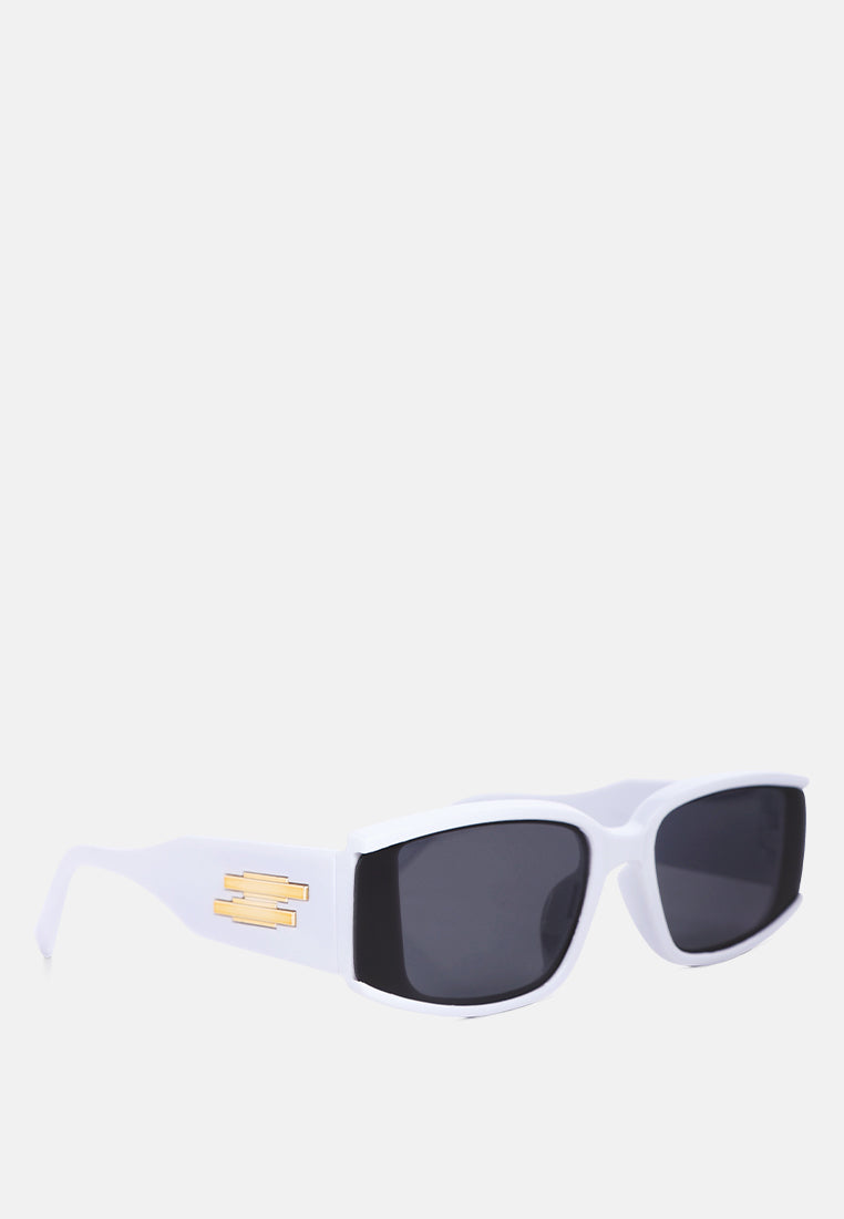 square metallic details sunglasses#color_white