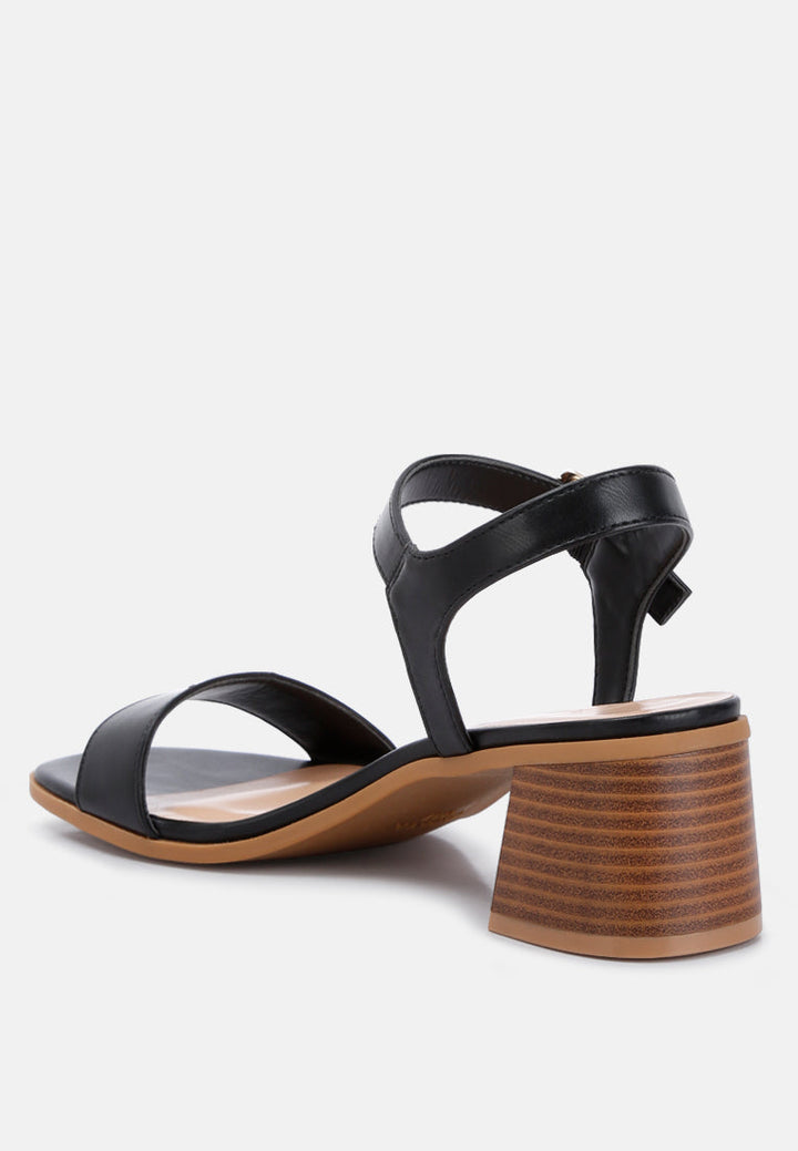 stacked heel sandals by rag#color_black