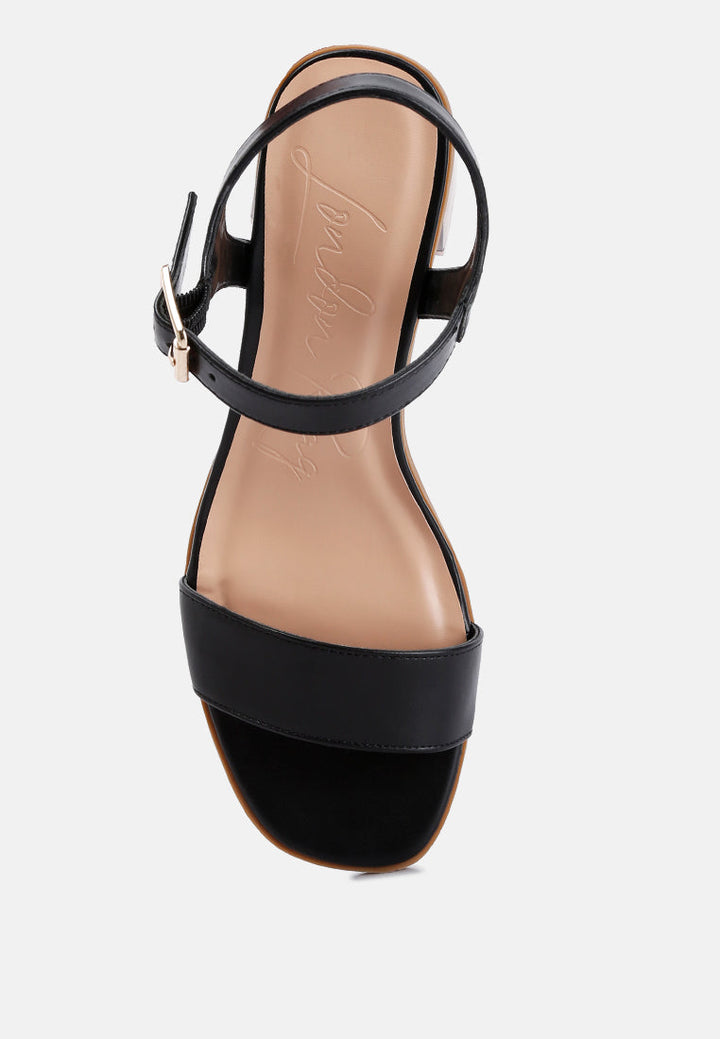 stacked heel sandals by rag#color_black