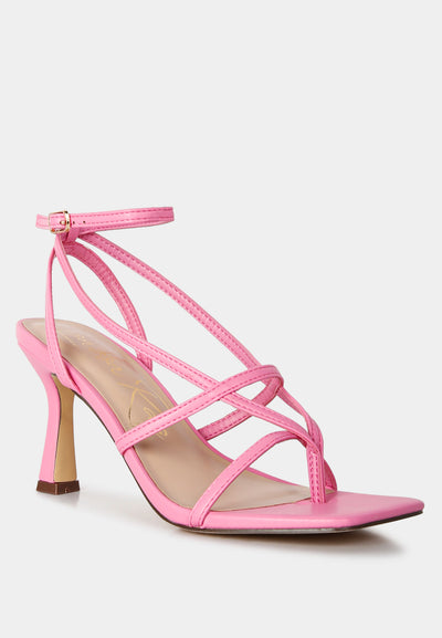 stalker strappy ankle strap sandals#color_pink