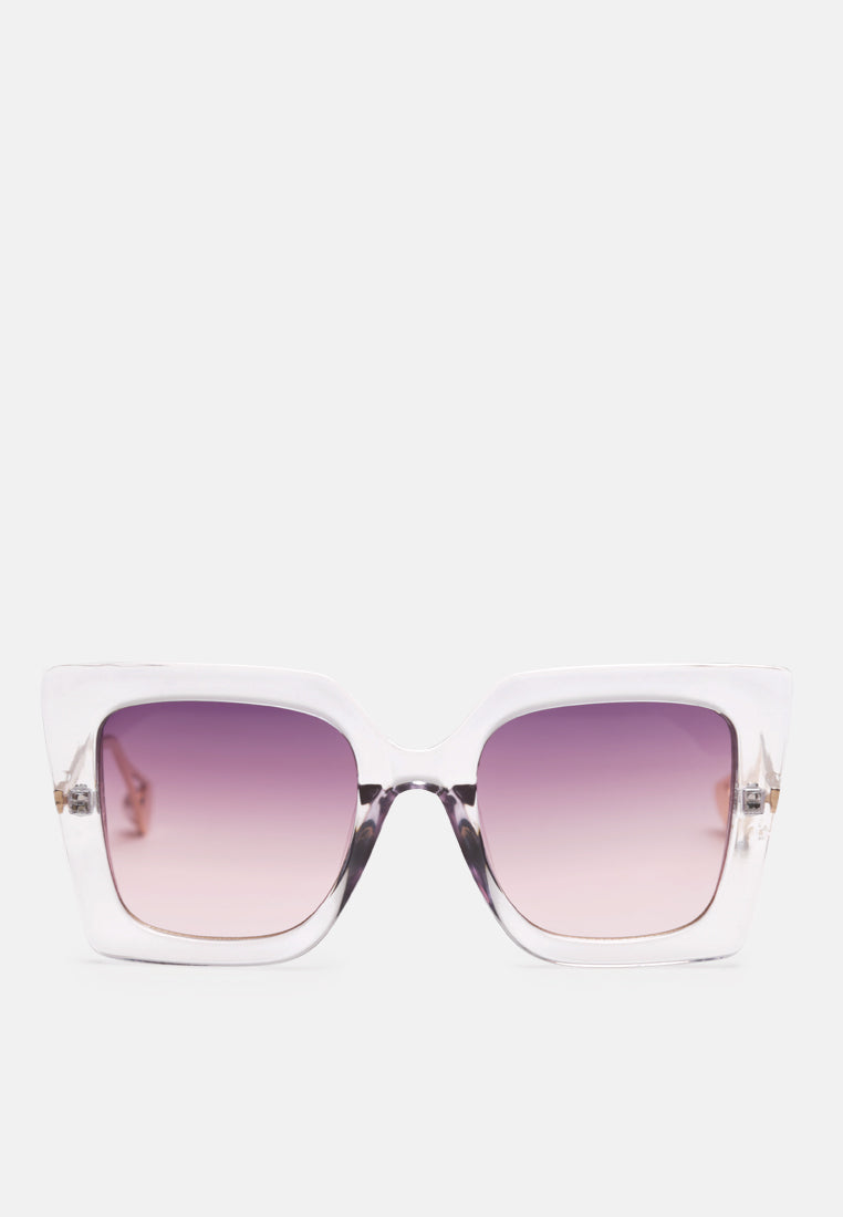 stare game square frame oversized sunglasses#color_purple