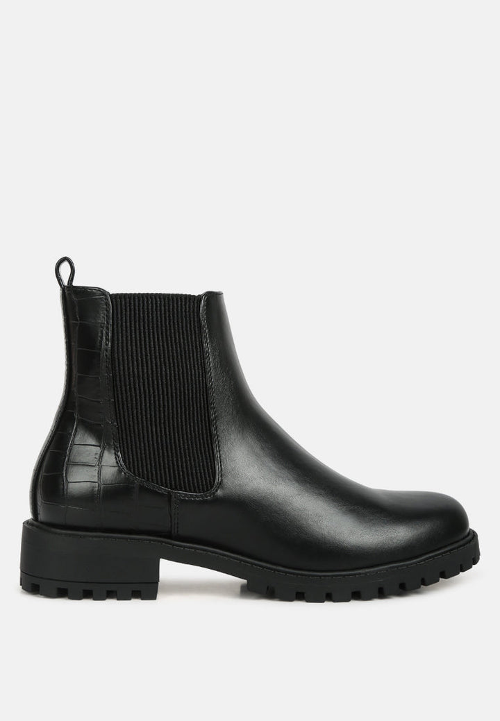 Stella Croc Back Chelsea Boots by Ruw