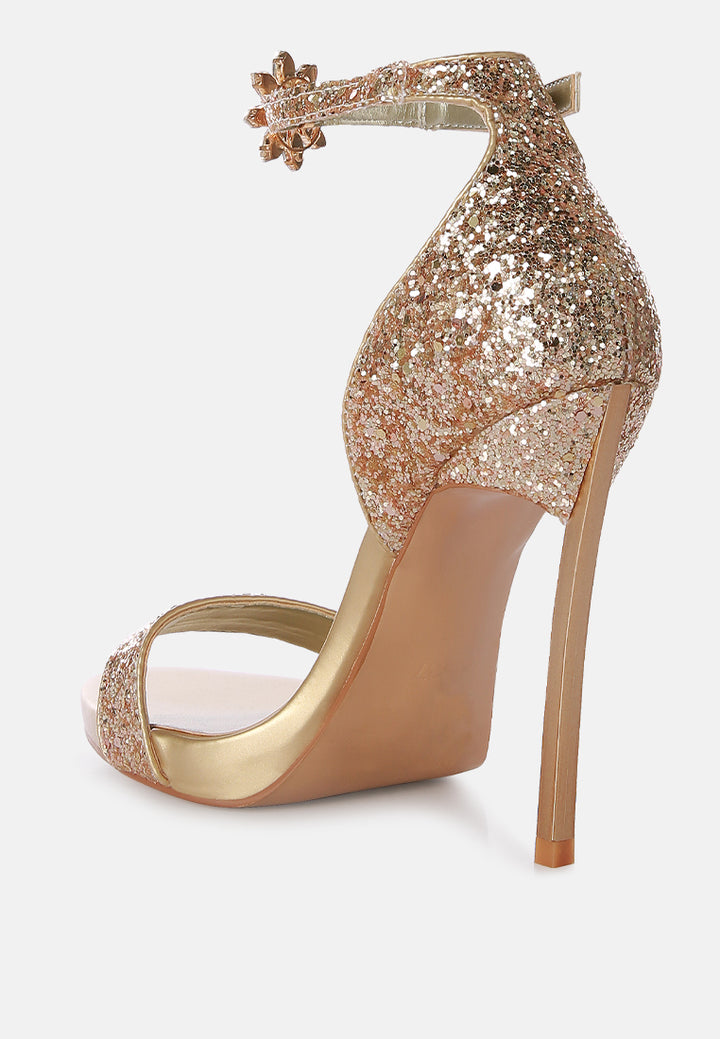 straight fire high heel glitter stilettos#color_gold