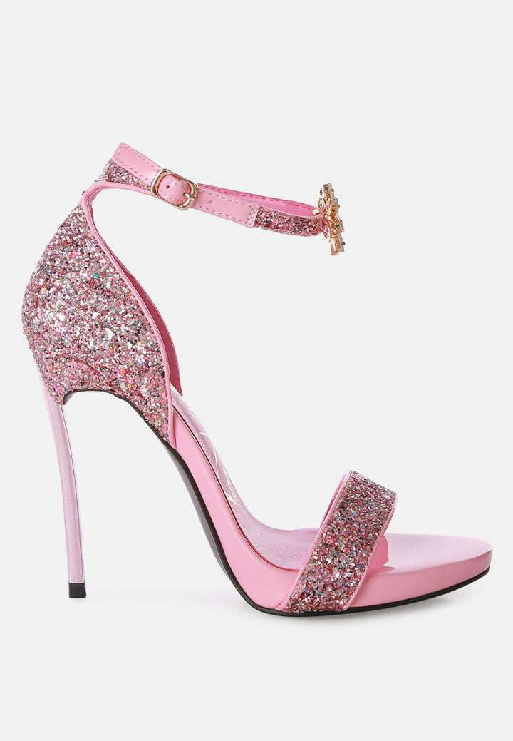 straight fire high heel glitter stilettos#color_pink