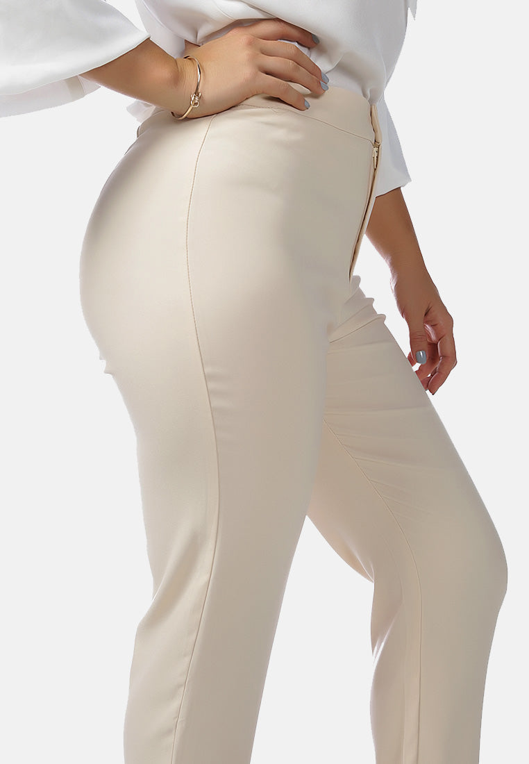straight formal trousers#color_beige