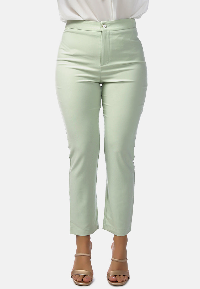 straight formal trousers#color_light-green