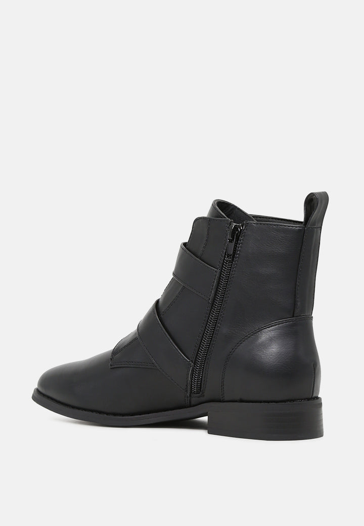 strappy wide fit ankle boots#color_black