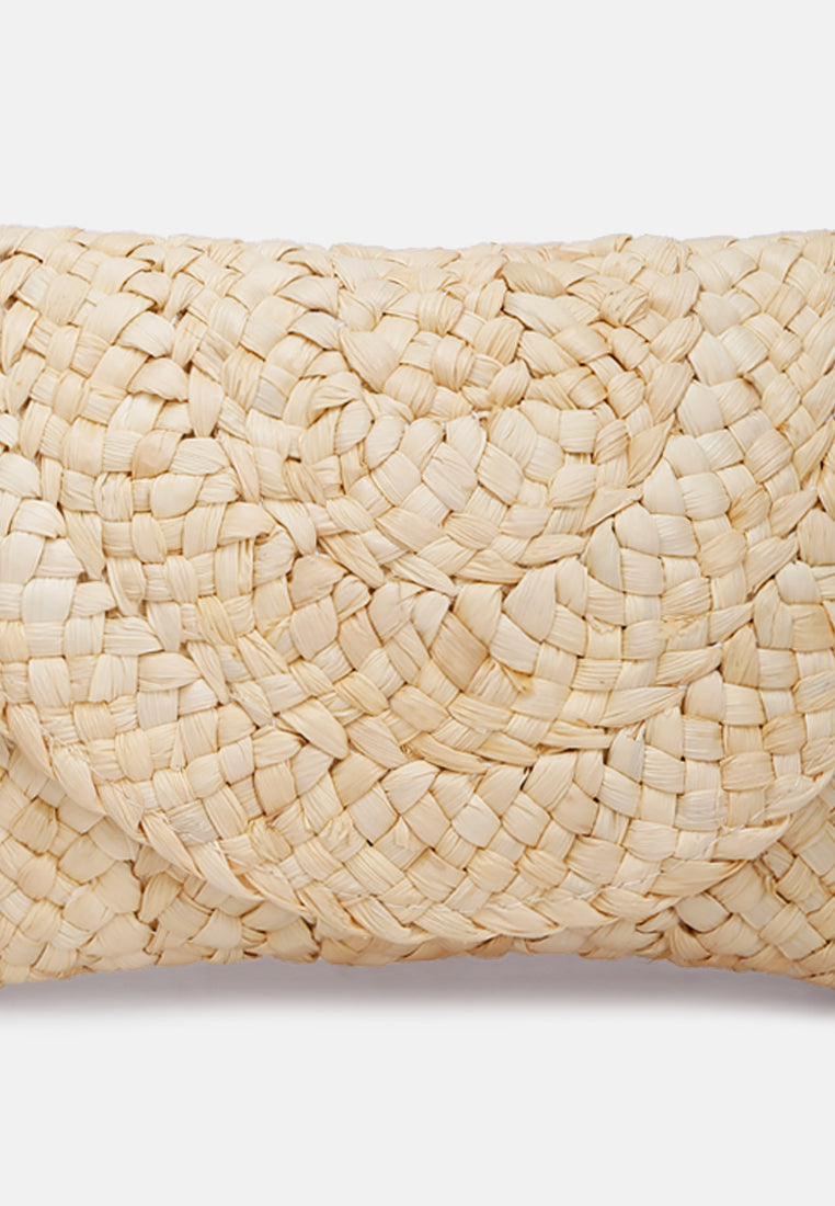 straw rope clutch bag#color_beige