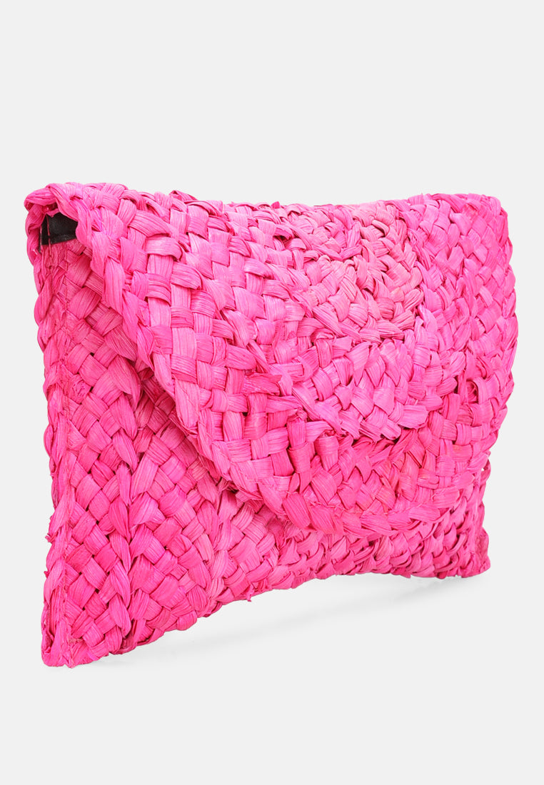 Straw Rope Clutch Bag
