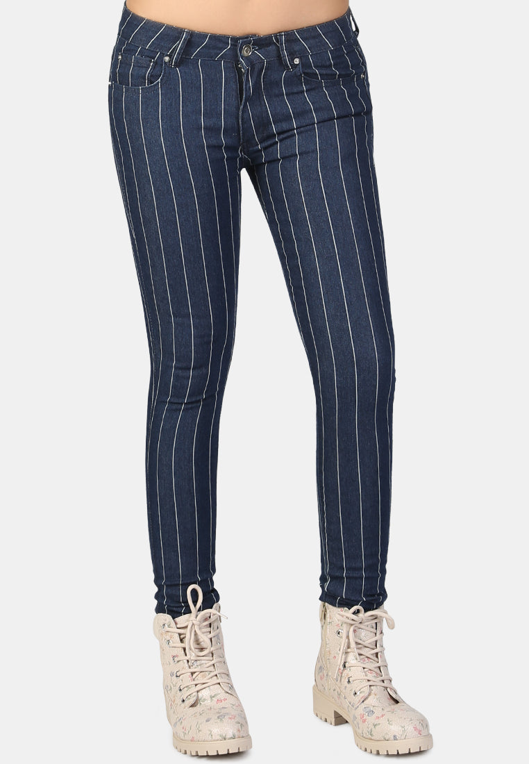striped skinny jeans#color_dark-blue
