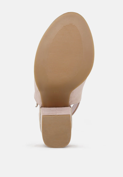 suzy peep toe sling back mid heel sandals#color_pink