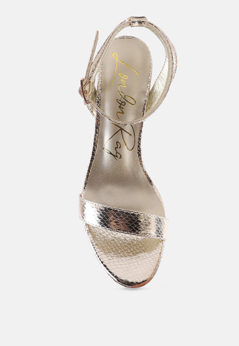 sweetheart croc platform high heeled sandals#color_gold