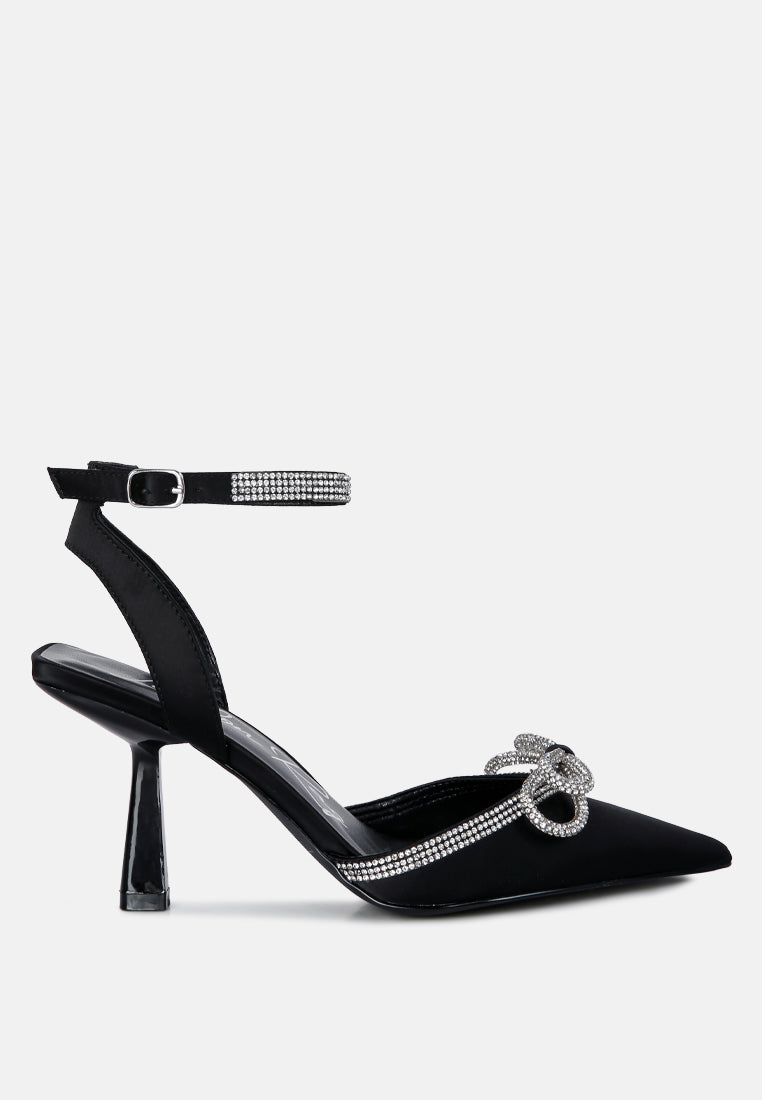 Buy Tantrum Mid Heel Diamante Jewel Sandals Online | London Rag USA