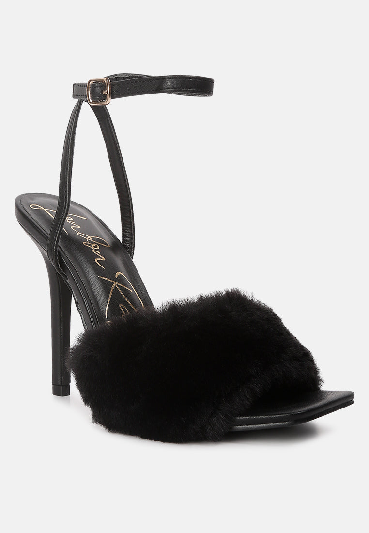 tarantino faux fur stiletto sandals#color_black