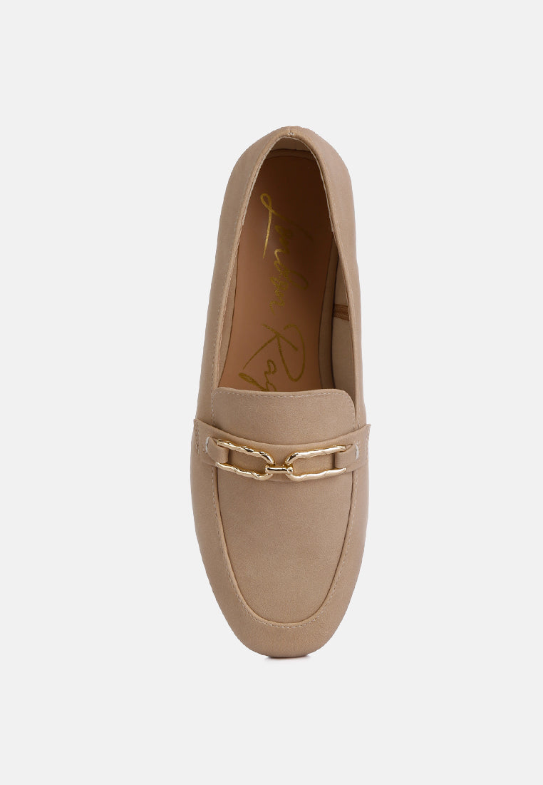 tassilo timeless faux leather horsebit loafers#color_natural