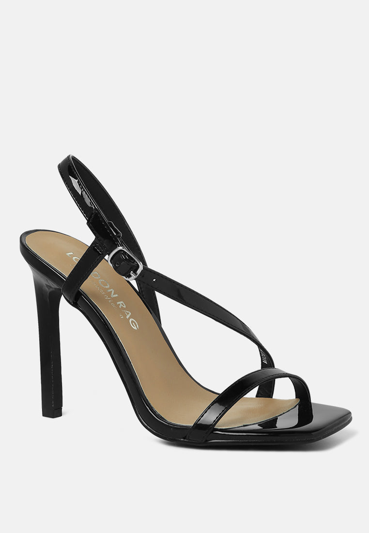 thabisha high heel strappy ankle strap sandals#color_black