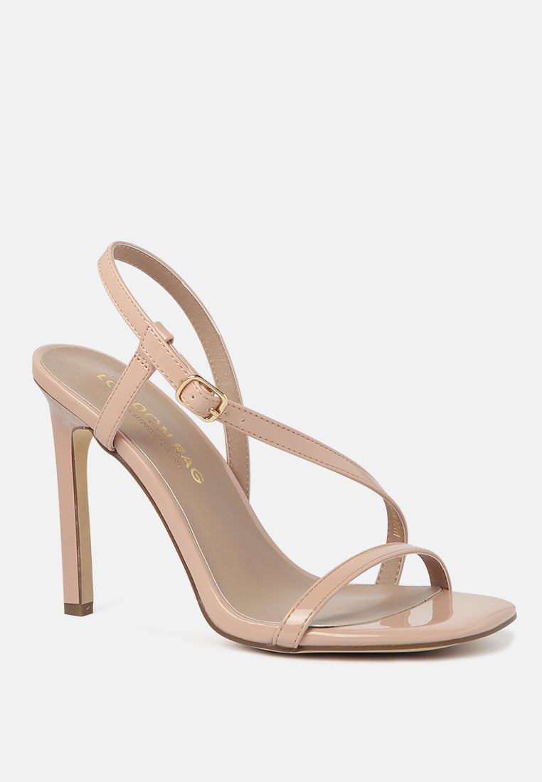 thabisha high heel strappy ankle strap sandals#color_nude