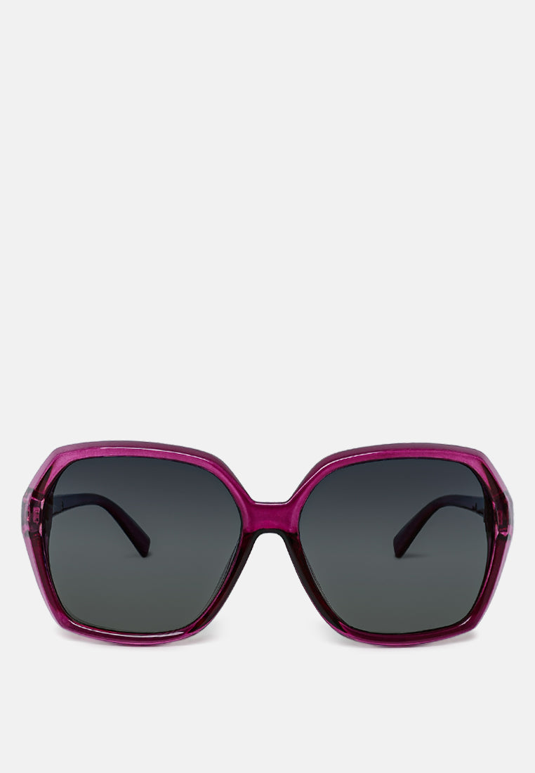the fierce hexagonal ombre sunglasses#color_purple-grey
