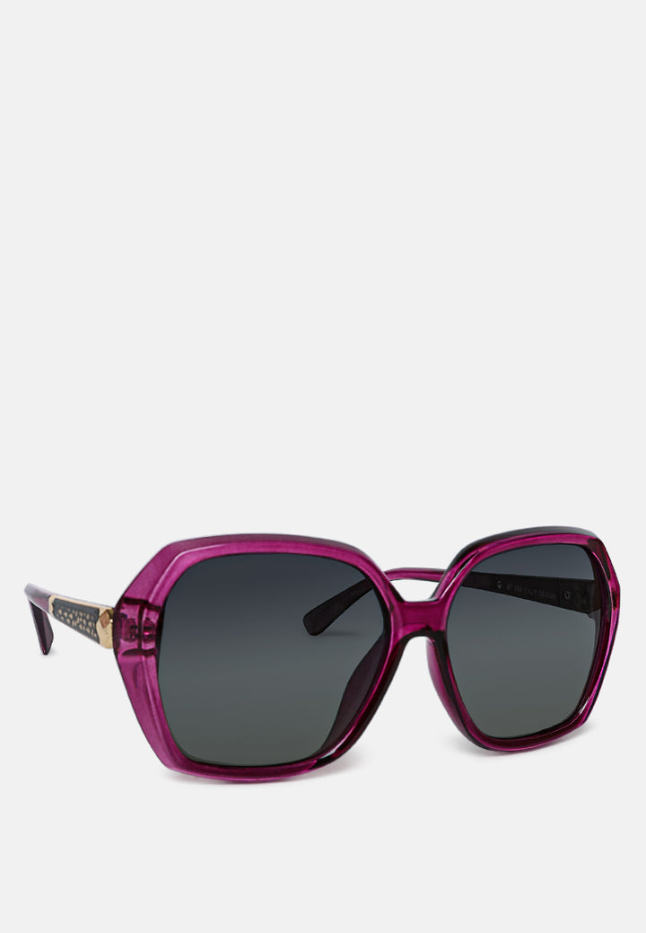 the fierce hexagonal ombre sunglasses#color_purple-grey