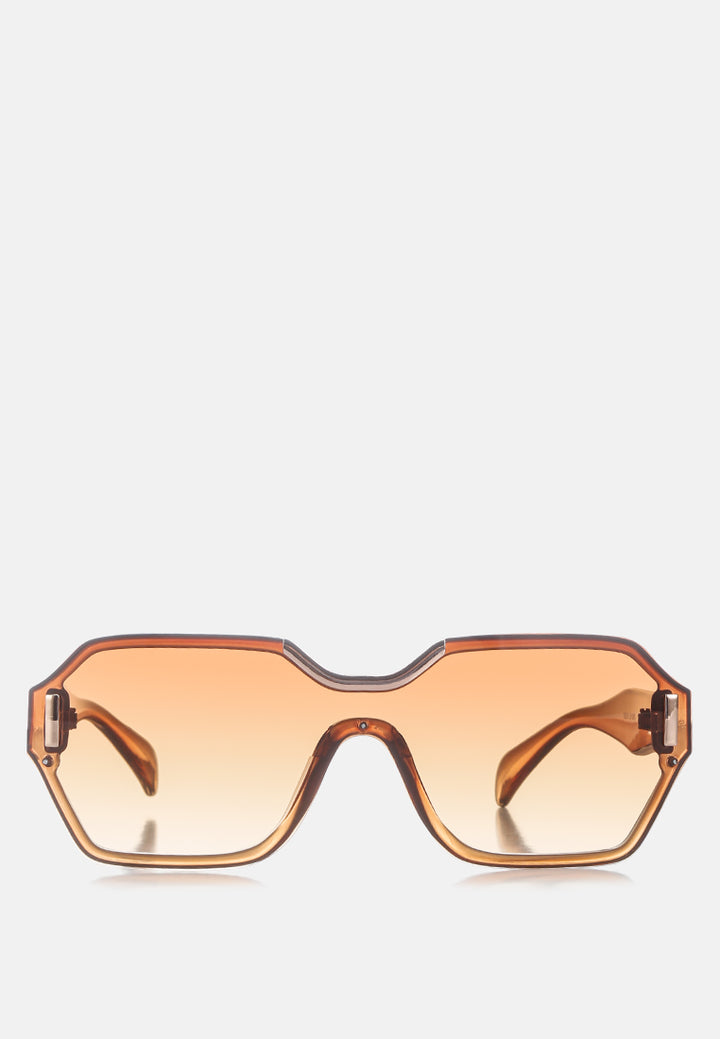 the unreal oversized hexagonal sunglasses#color_brown