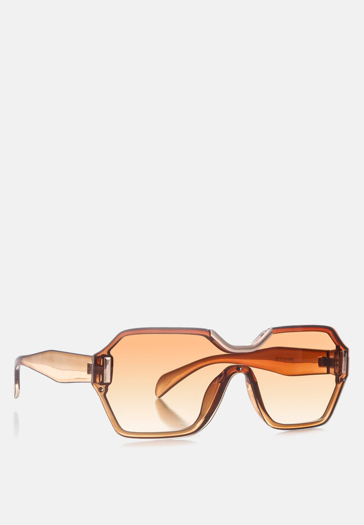 the unreal oversized hexagonal sunglasses#color_brown