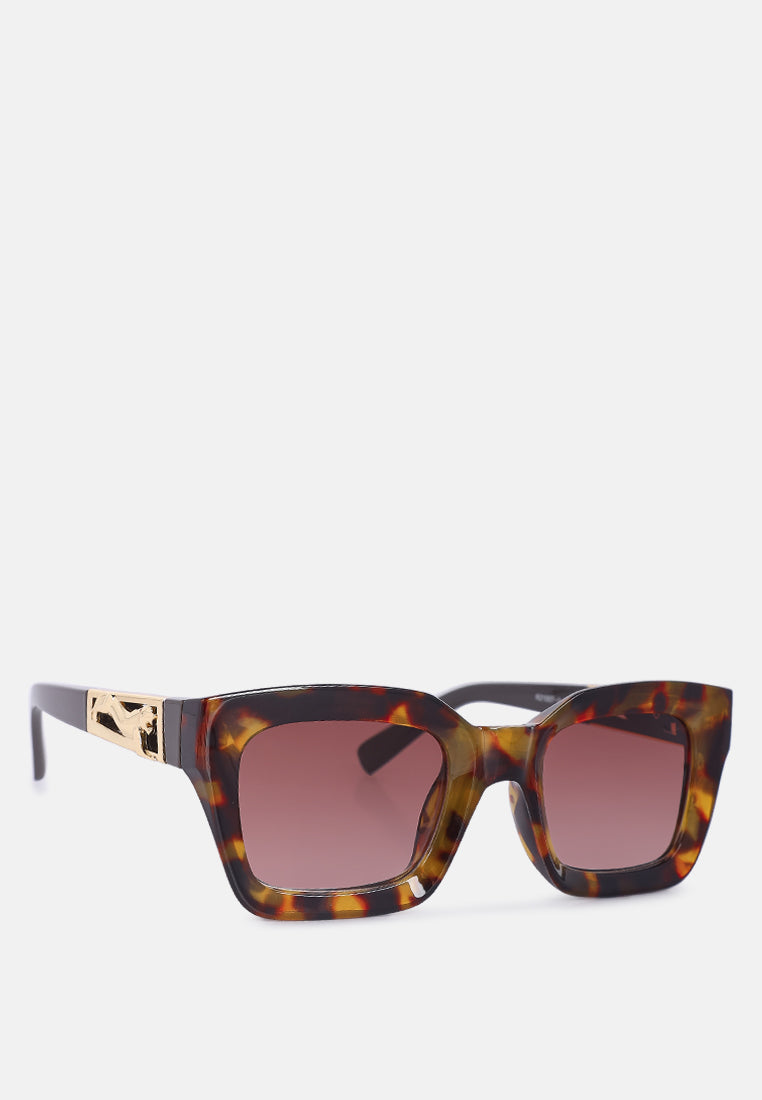 thick leopard frame sunglasses#color_brown