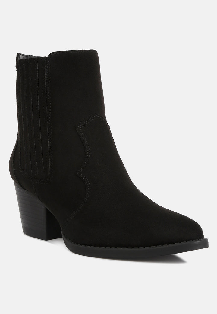 tiago ankle length low heel cowboy boots#color_black