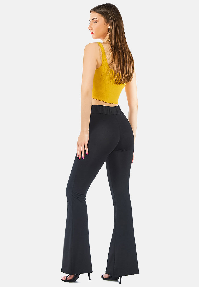 timeless stretch flared pant#color_black