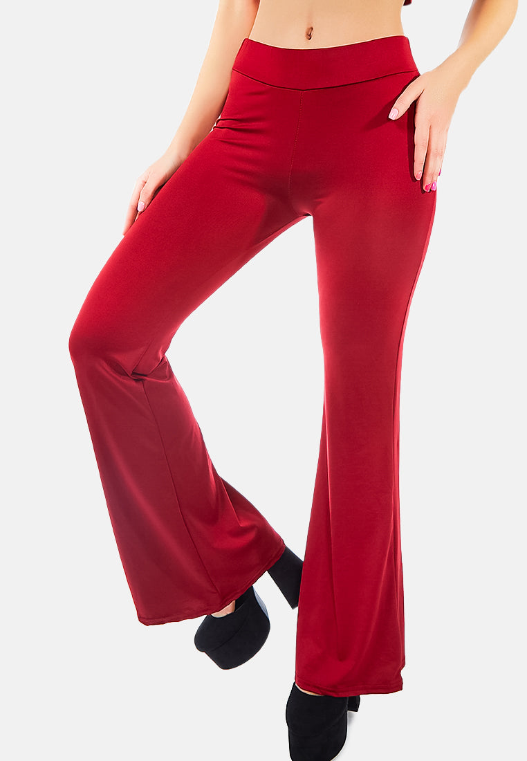 timeless stretch flared pant#color_red