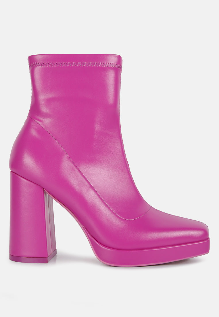 tintin square toe ankle heeled boots#color_fuchsia