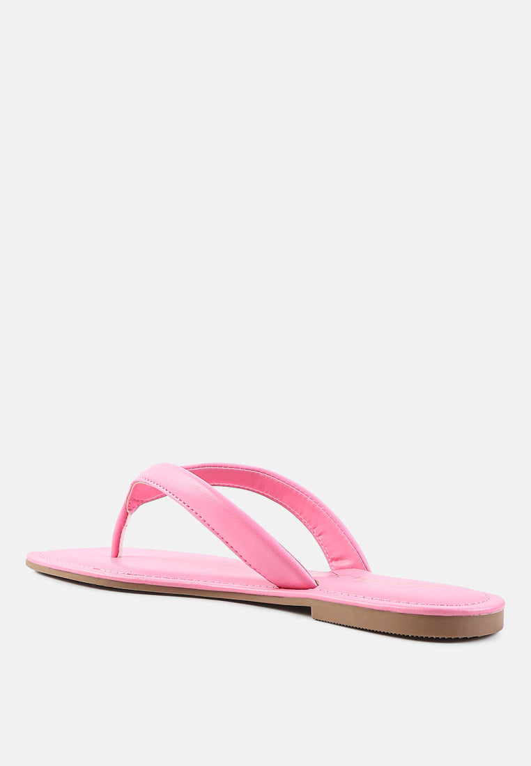 tolpo square toe thong flats#color_pink