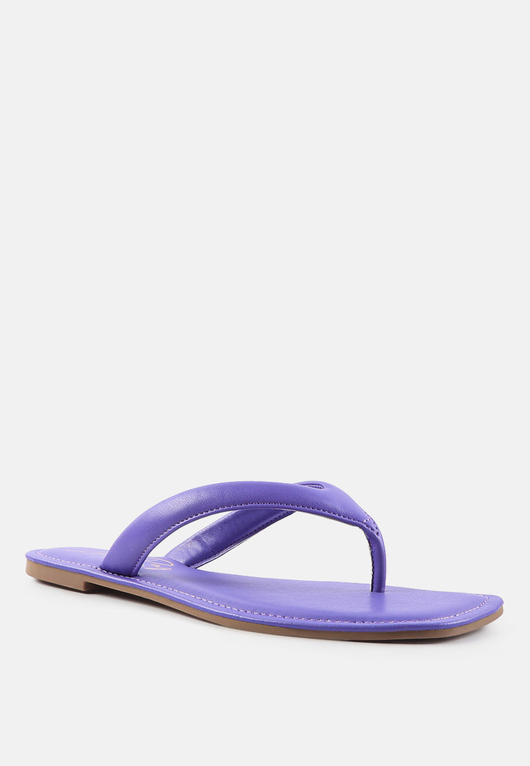 tolpo square toe thong flats#color_purple