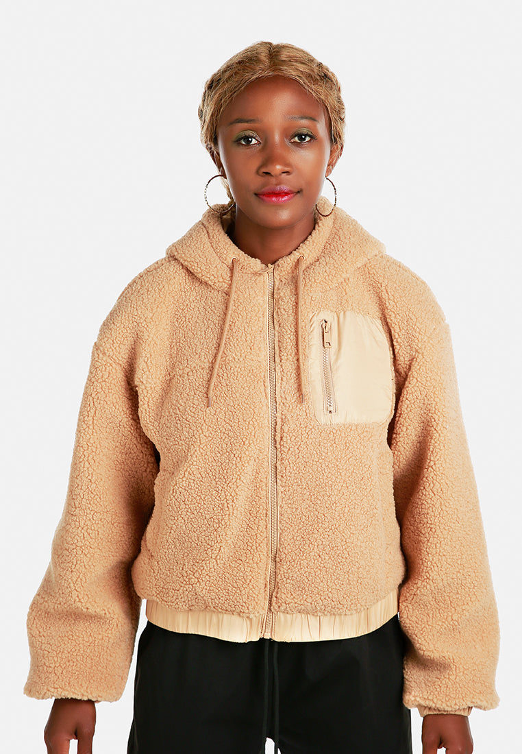 too-much-drama hoodie jacket by ruw#color_taupe