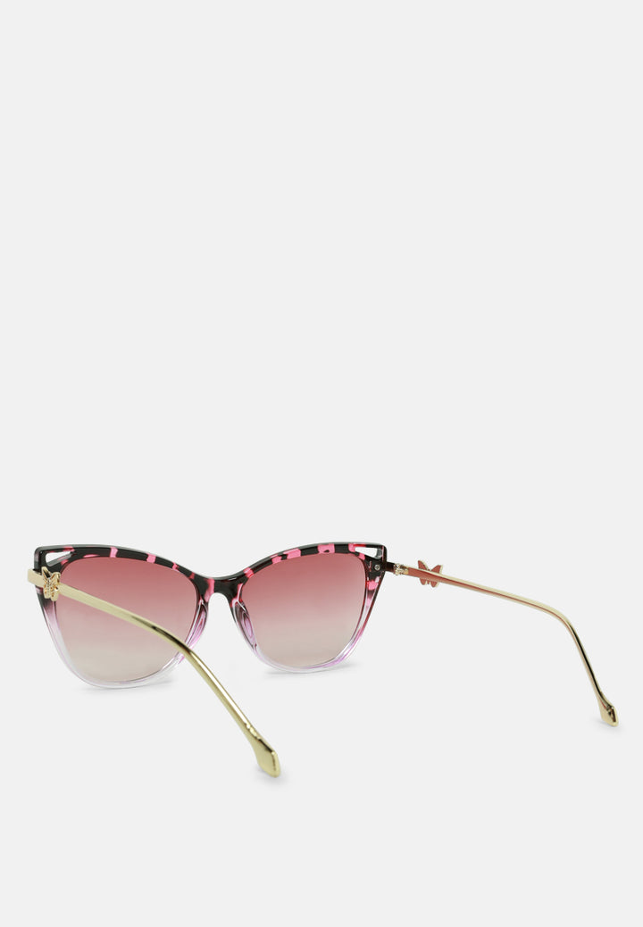 too much drama retro cat eye sunglasses#color_pink