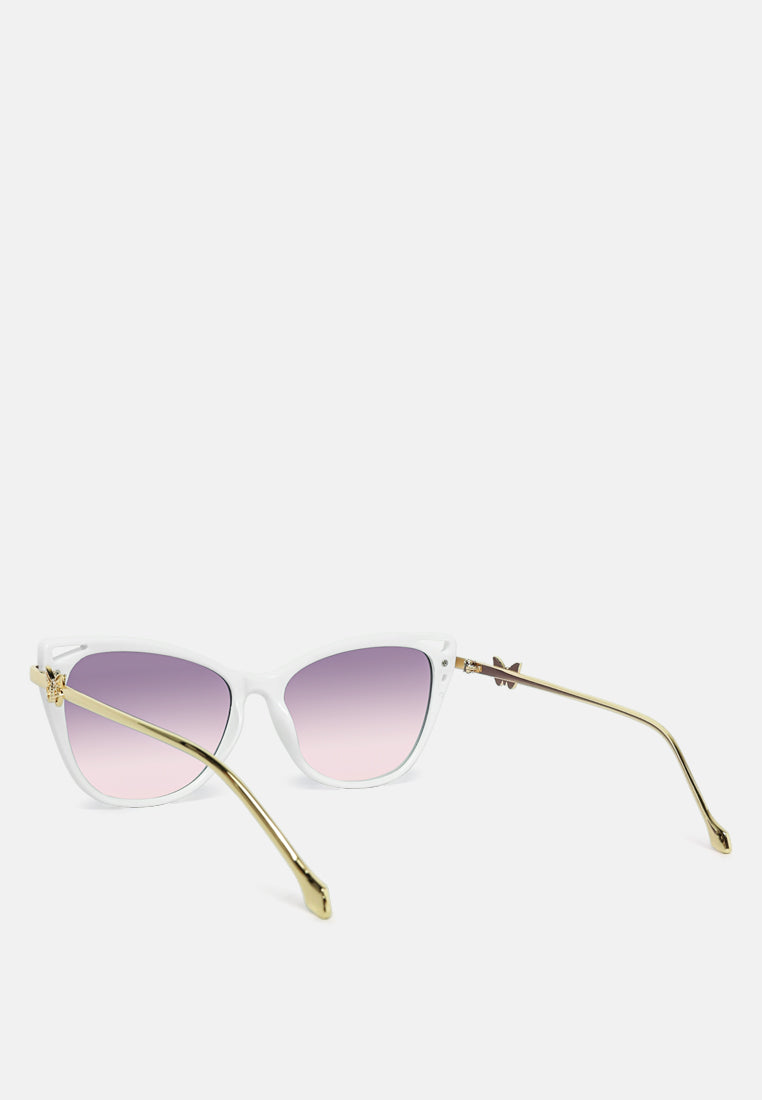too much drama retro cat eye sunglasses#color_purple
