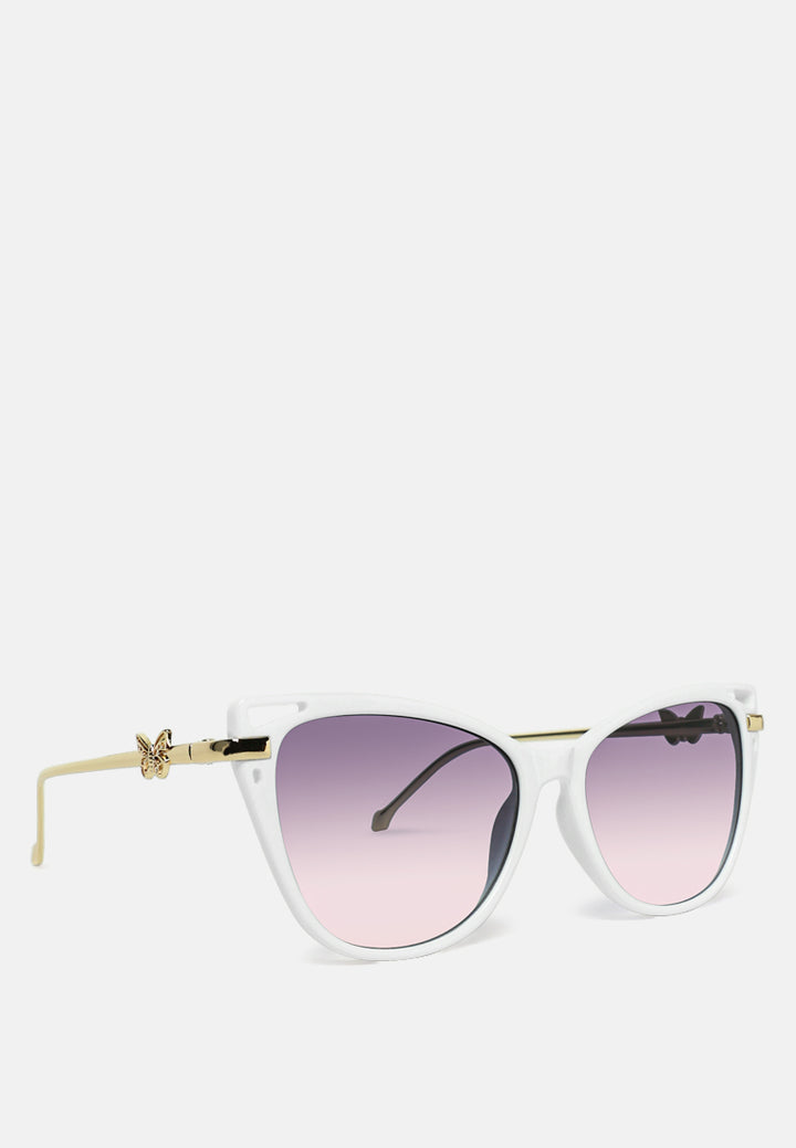 too much drama retro cat eye sunglasses#color_purple