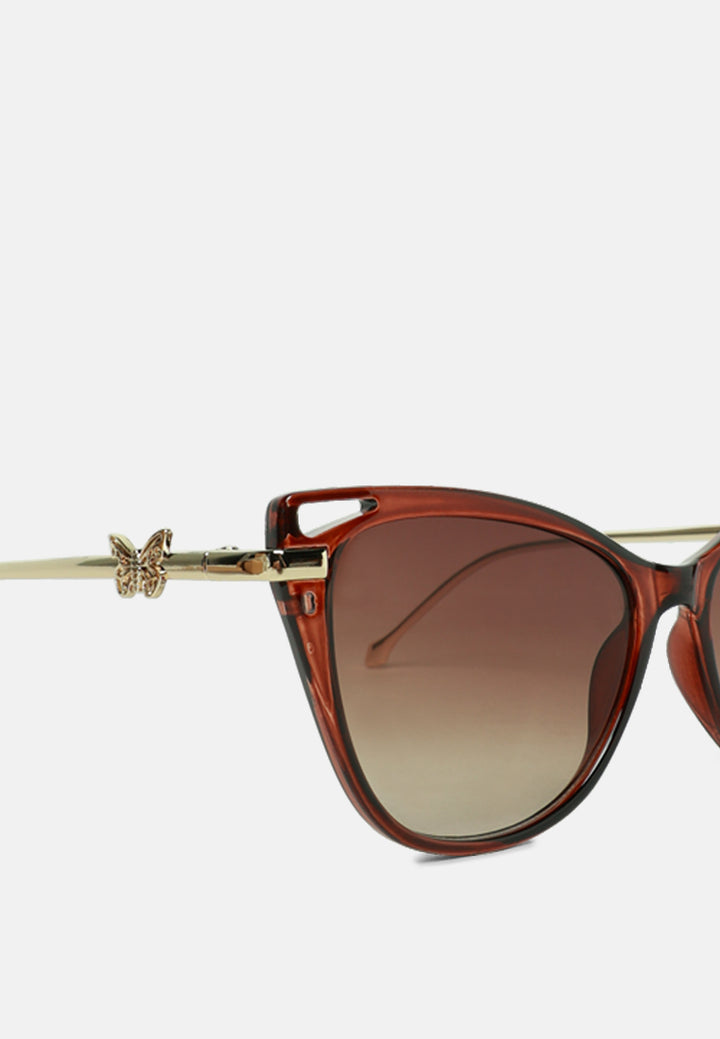 too much drama retro cat eye sunglasses#color_brown