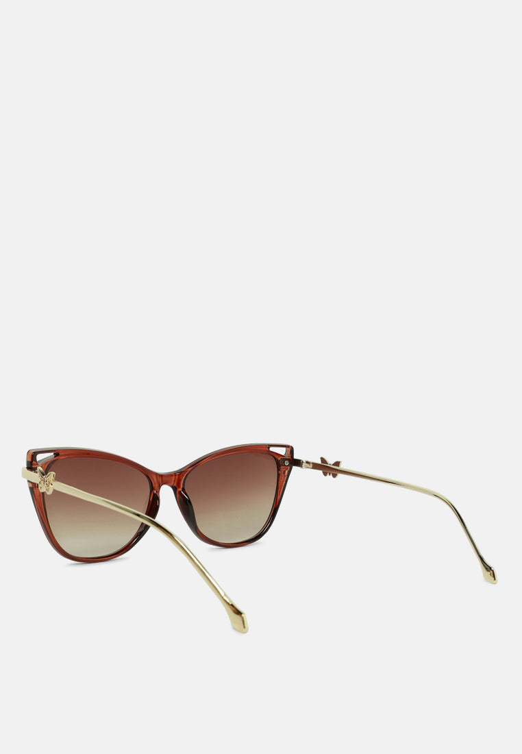 too much drama retro cat eye sunglasses#color_brown