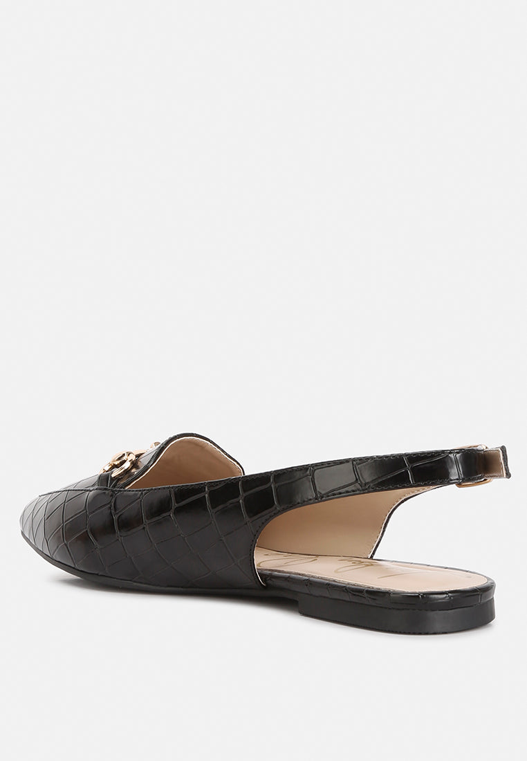 trempe croc slingback flat sandals#color_black