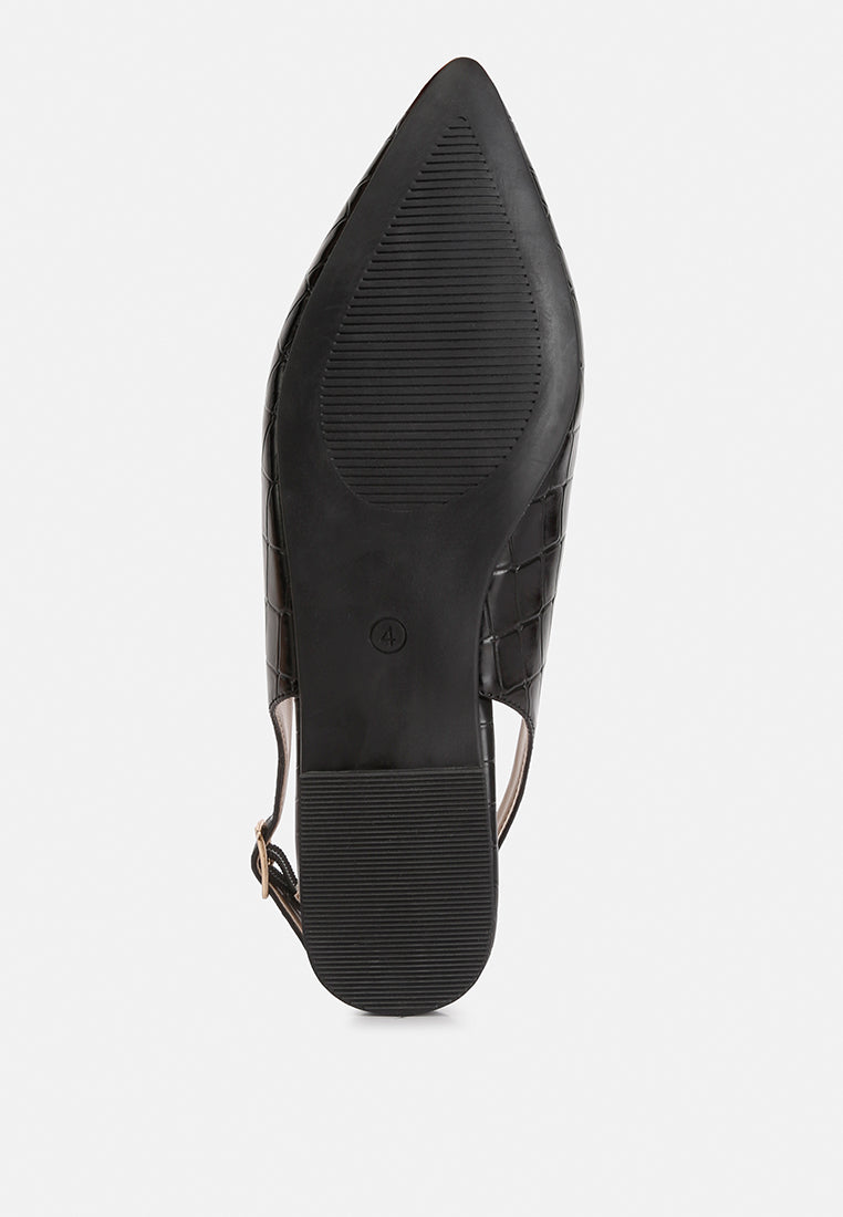 trempe croc slingback flat sandals#color_black