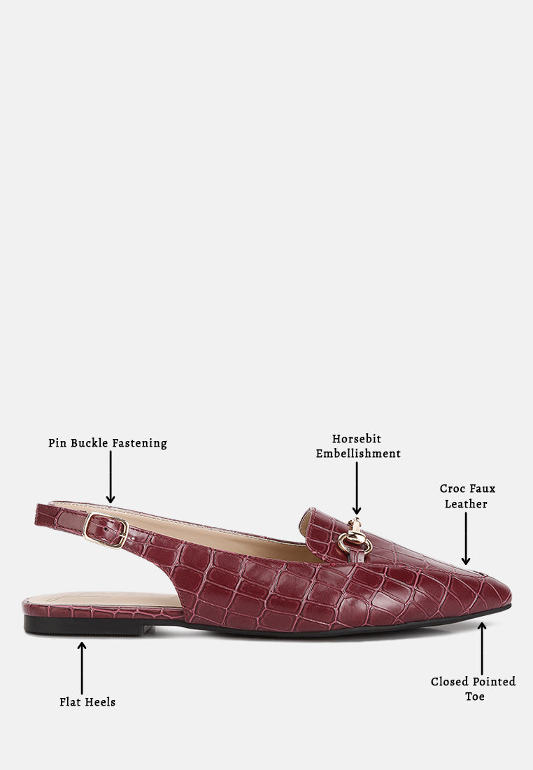 trempe croc slingback flat sandals#color_burgundy