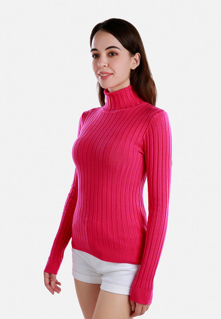 turtleneck sweater top#color_fuchsia