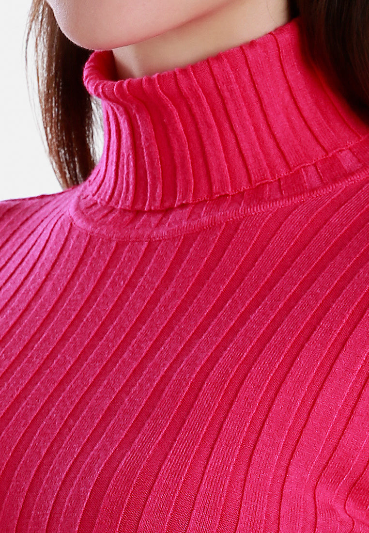 turtleneck sweater top#color_fuchsia