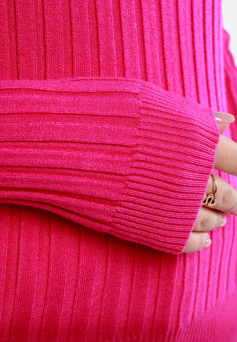 turtleneck sweater top#color_fuchsia