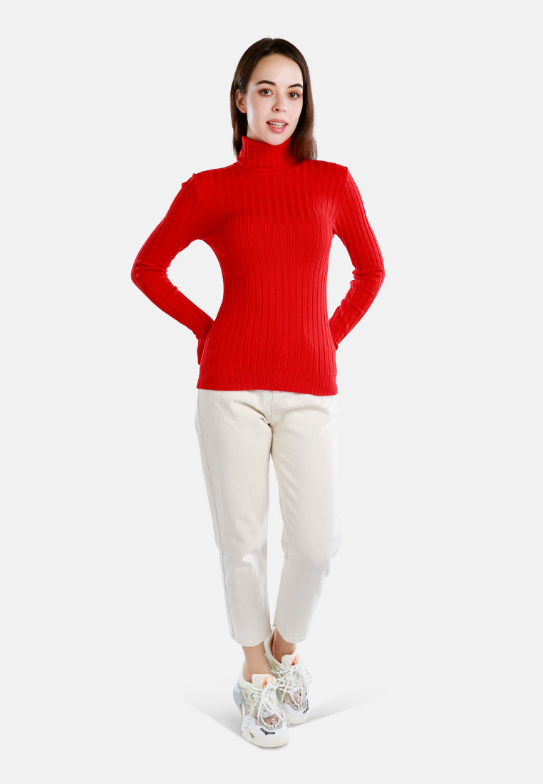 turtleneck sweater top#color_red