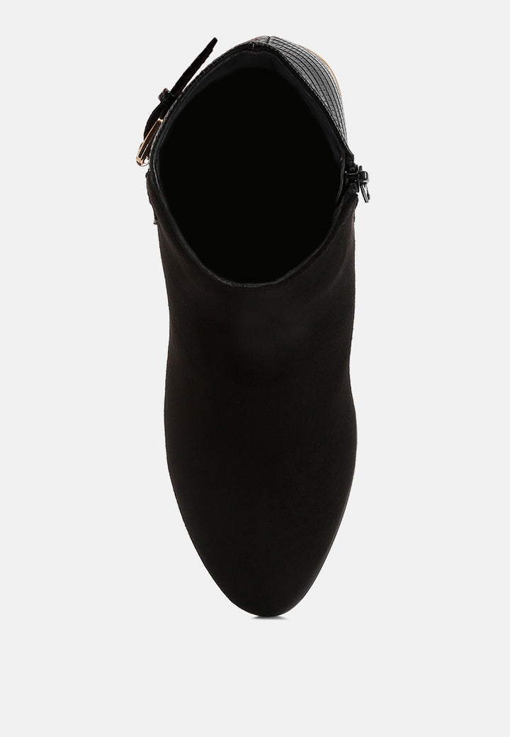 ulani belt detail ankle length boots#color_black