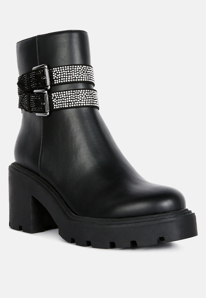 ulupi diamante detail ankle block heel boot#color_black
