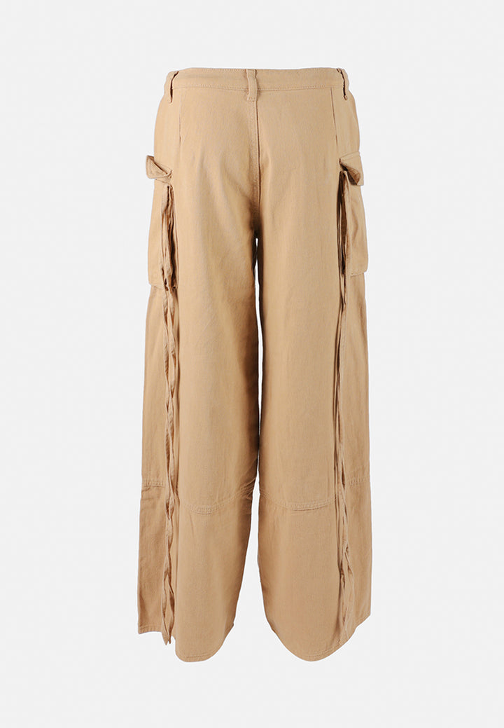 utility drawstring pocket pants by ruw#color_camel