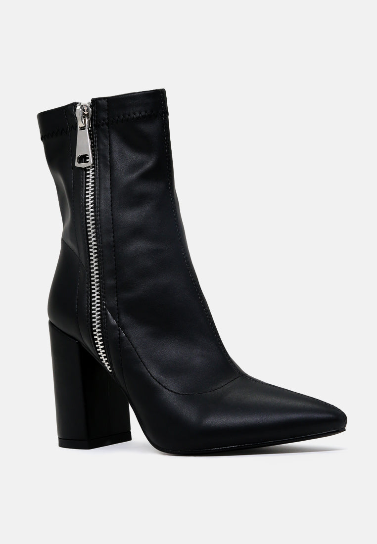 valeria pointed toe high ankle boots with side zipper#color_black