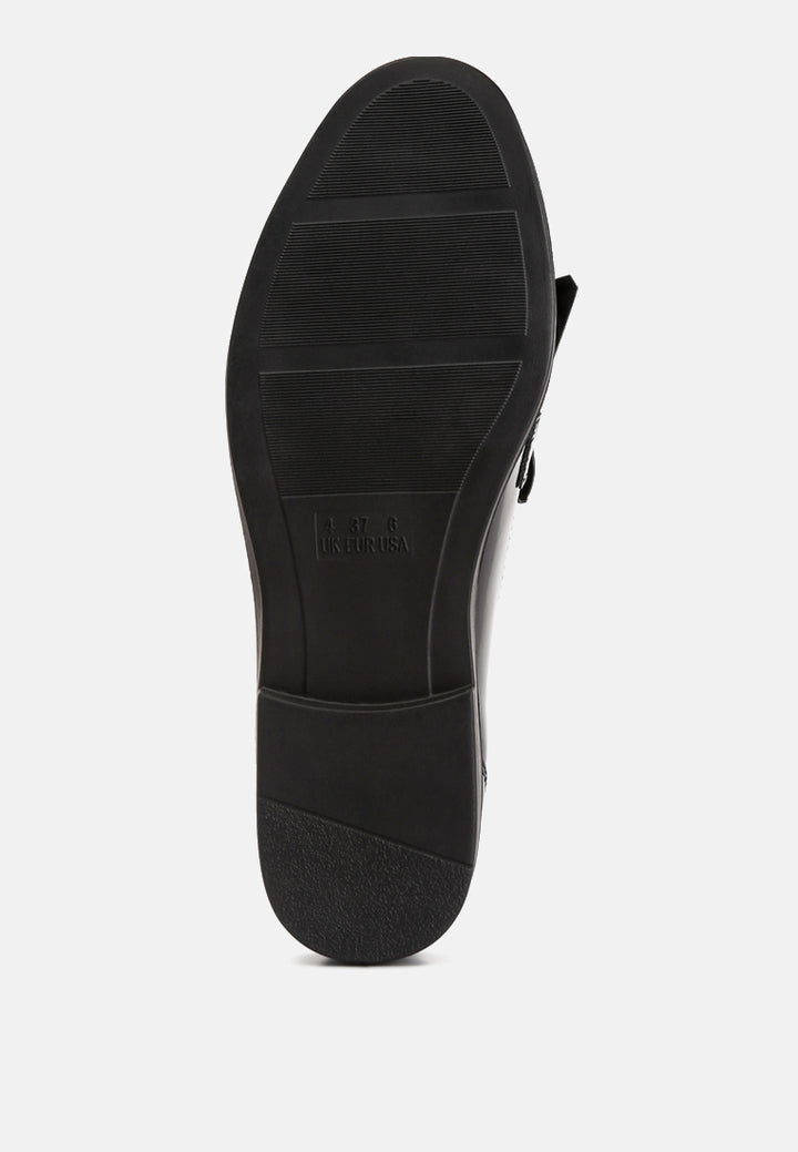 valerie tassel detail patent loafers#color_black